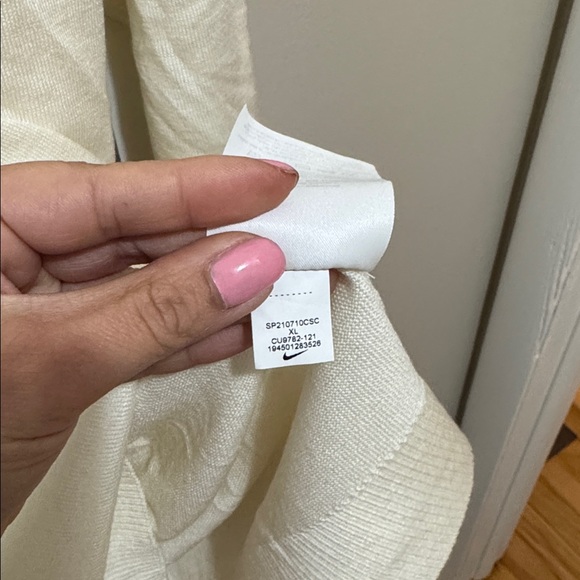 Nike Tiger Woods Golf Sweater Mens Large Ivory White Standard Fit Wool Blend - Picture 7 of 9